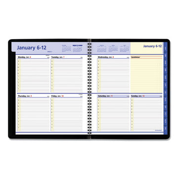 AT-A-GLANCE® Quicknotes Weekly Block Format Appointment Book, 8.5 X 5.5, Black Cover, 12-month (jan To Dec): 2022 freeshipping - TVN Wholesale